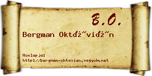 Bergman Oktávián névjegykártya